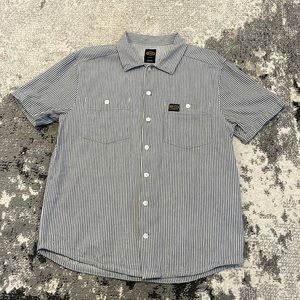 RVCA Men’s Striped Short Sleeve Button Up